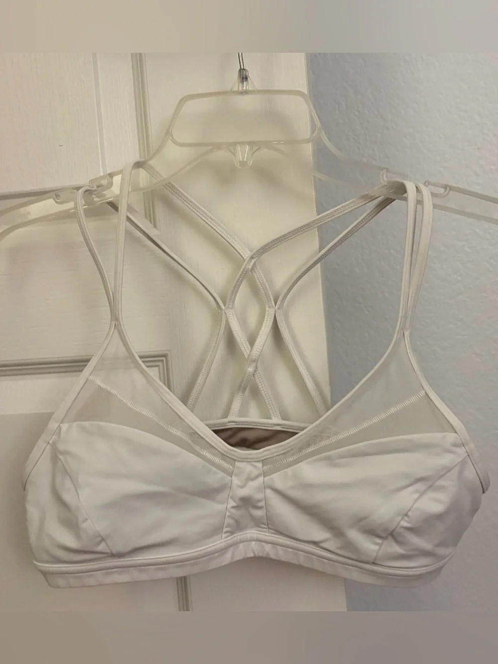 lululemon athletica White Strappy Crisscross Sports Bralette